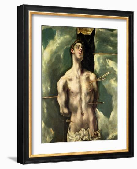 St. Sebastian, circa 1600-25-El Greco-Framed Giclee Print