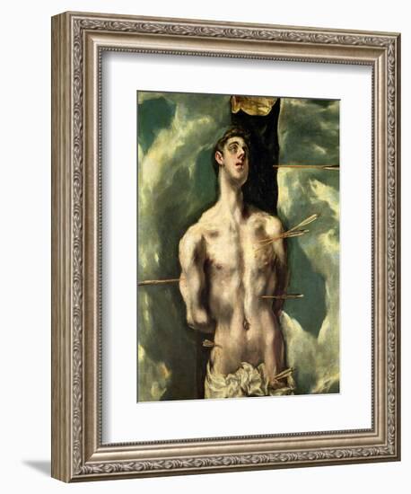 St. Sebastian, circa 1600-25-El Greco-Framed Giclee Print