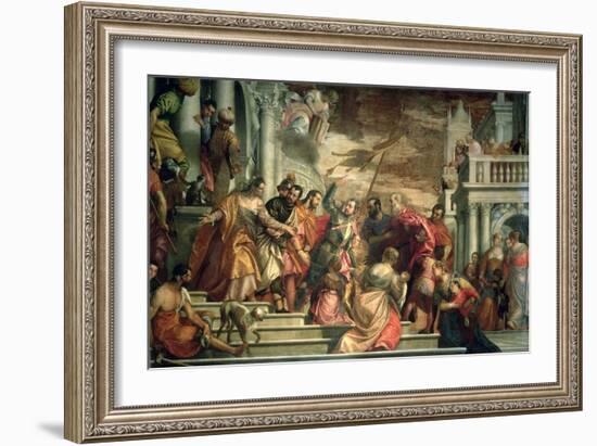 St. Sebastian Inciting Marcellus and Marcellinus Who are Being Led to Martyrdom, 1558-Paolo Veronese-Framed Giclee Print