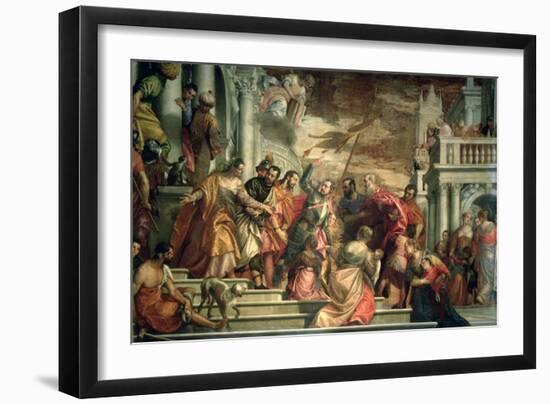 St. Sebastian Inciting Marcellus and Marcellinus Who are Being Led to Martyrdom, 1558-Paolo Veronese-Framed Giclee Print