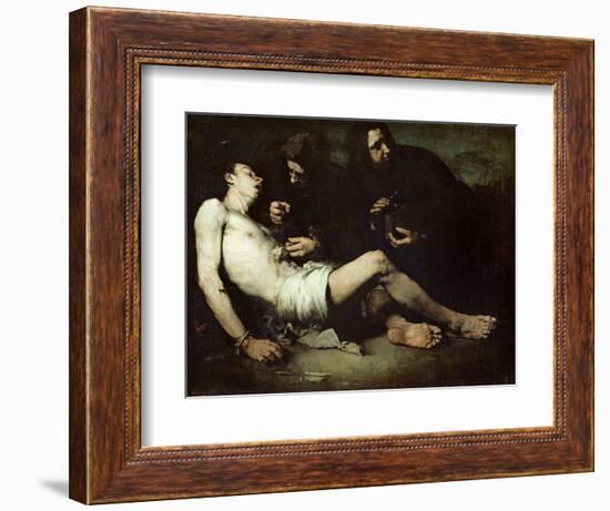 St Sebastian, Martyred-Auguste Theodule Ribot-Framed Giclee Print