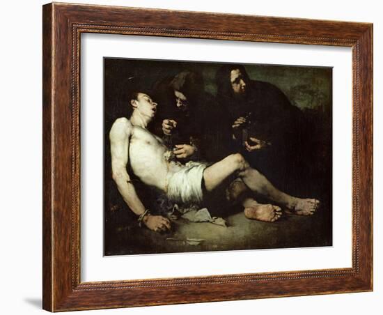 St Sebastian, Martyred-Auguste Theodule Ribot-Framed Giclee Print