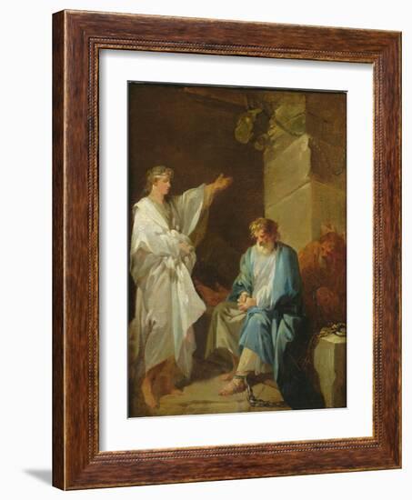 St Sebastian Preaching the Faith of Diocletian in Prisons-Francois Andre Vincent-Framed Giclee Print