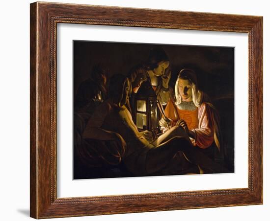 St. Sebastian Tended by Irene, c.1638-39-Georges de La Tour-Framed Giclee Print