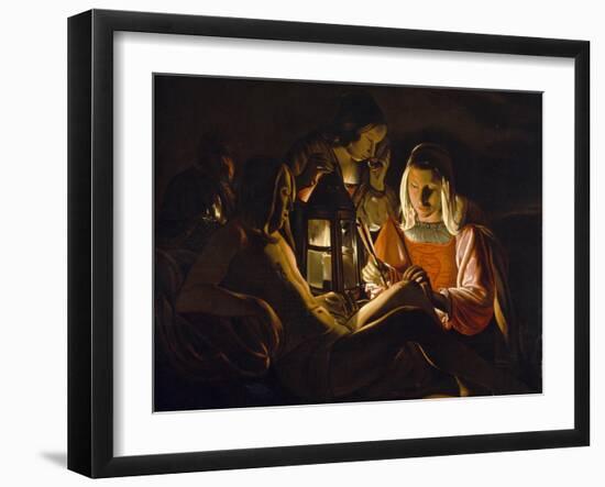 St. Sebastian Tended by Irene, c.1638-39-Georges de La Tour-Framed Giclee Print