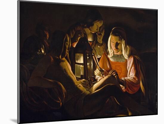 St. Sebastian Tended by Irene, c.1638-39-Georges de La Tour-Mounted Giclee Print