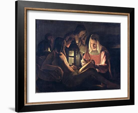 St. Sebastian Tended by St. Irene and the Holy Women-Georges de La Tour-Framed Giclee Print