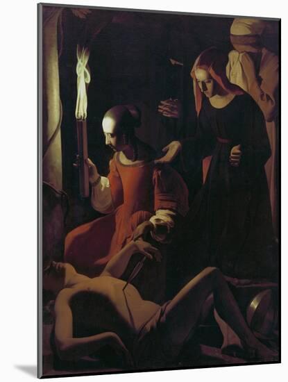 St. Sebastian Tended by St. Irene, C.1649-Georges de La Tour-Mounted Giclee Print