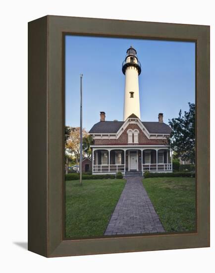 St. Simmons Lighthouse, St. Simmons Island, Georgia, USA-Rob Tilley-Framed Premier Image Canvas