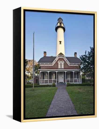 St. Simmons Lighthouse, St. Simmons Island, Georgia, USA-Rob Tilley-Framed Premier Image Canvas