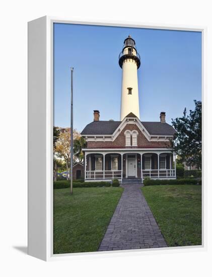 St. Simmons Lighthouse, St. Simmons Island, Georgia, USA-Rob Tilley-Framed Premier Image Canvas