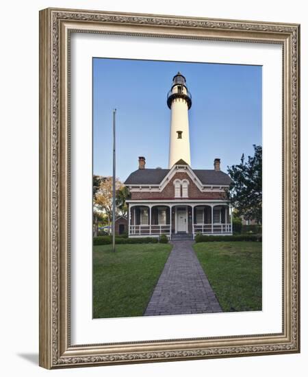 St. Simmons Lighthouse, St. Simmons Island, Georgia, USA-Rob Tilley-Framed Photographic Print