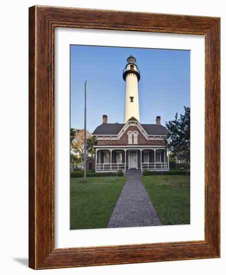 St. Simmons Lighthouse, St. Simmons Island, Georgia, USA-Rob Tilley-Framed Photographic Print