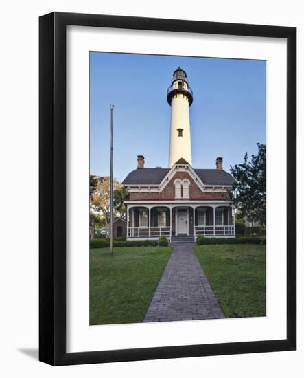 St. Simmons Lighthouse, St. Simmons Island, Georgia, USA-Rob Tilley-Framed Photographic Print