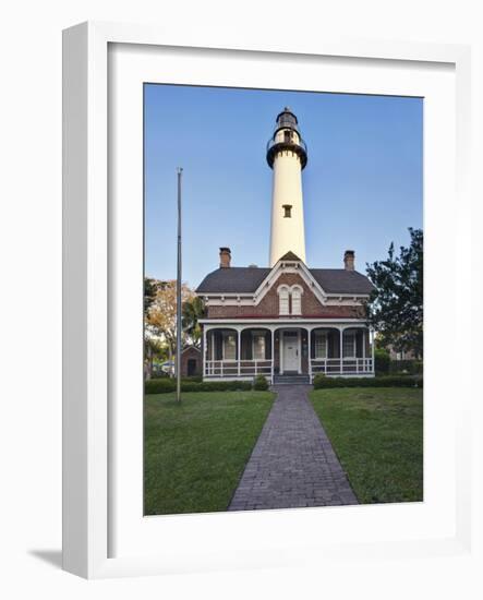 St. Simmons Lighthouse, St. Simmons Island, Georgia, USA-Rob Tilley-Framed Photographic Print