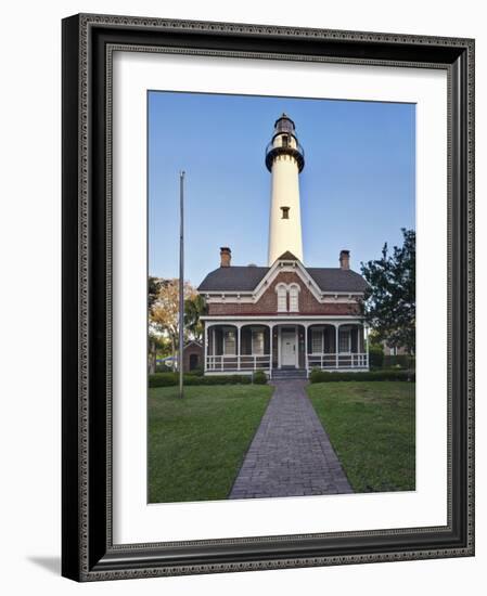 St. Simmons Lighthouse, St. Simmons Island, Georgia, USA-Rob Tilley-Framed Photographic Print