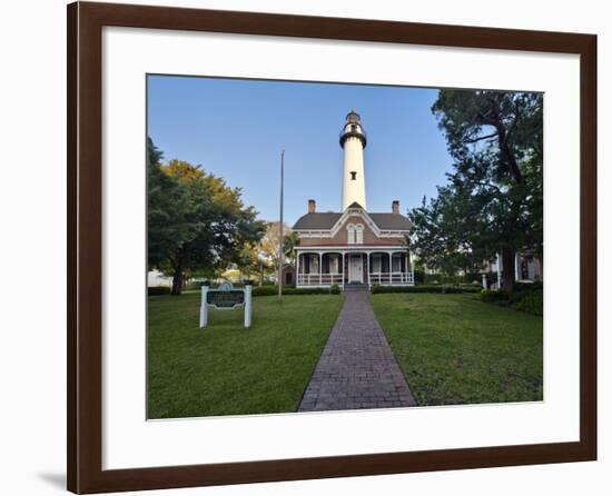 St. Simmons Lighthouse, St. Simmons Island, Georgia, USA-Rob Tilley-Framed Photographic Print