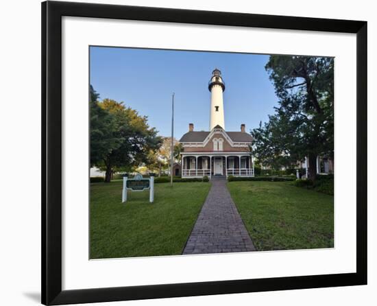 St. Simmons Lighthouse, St. Simmons Island, Georgia, USA-Rob Tilley-Framed Photographic Print