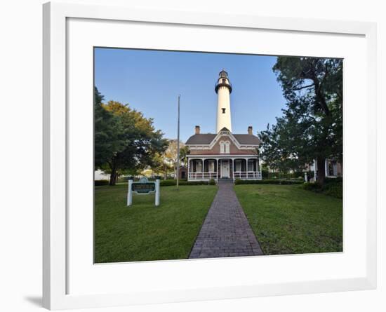 St. Simmons Lighthouse, St. Simmons Island, Georgia, USA-Rob Tilley-Framed Photographic Print