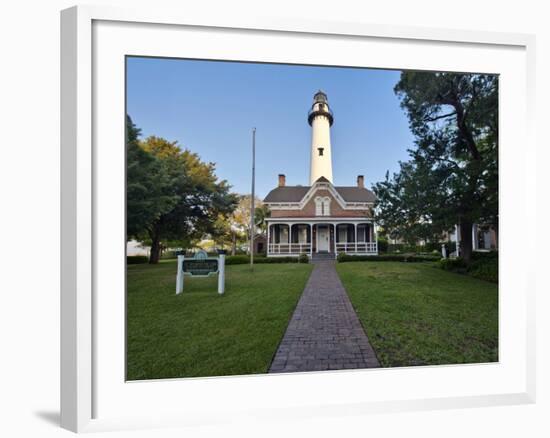 St. Simmons Lighthouse, St. Simmons Island, Georgia, USA-Rob Tilley-Framed Photographic Print