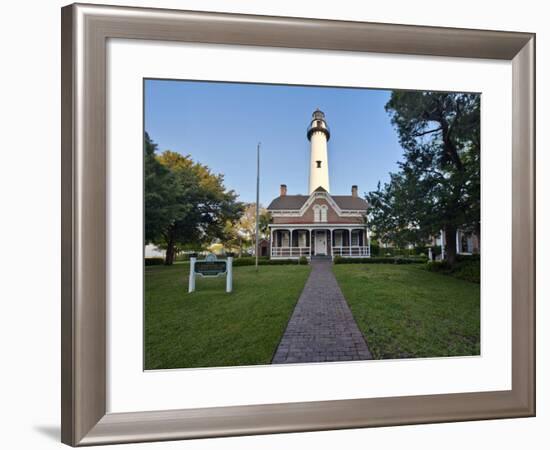 St. Simmons Lighthouse, St. Simmons Island, Georgia, USA-Rob Tilley-Framed Photographic Print