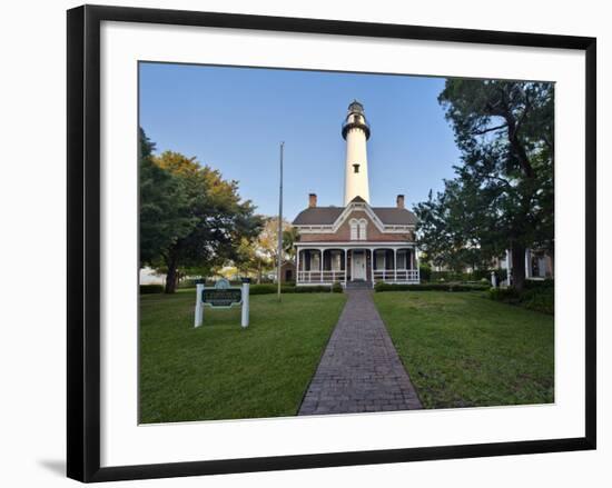 St. Simmons Lighthouse, St. Simmons Island, Georgia, USA-Rob Tilley-Framed Photographic Print