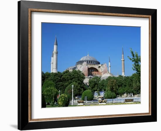 St. Sophia Mosque, Unesco World Heritage Site, Istanbul, Turkey-Simon Harris-Framed Photographic Print