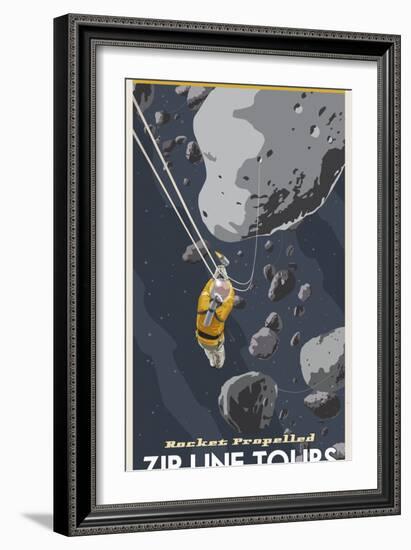 St-Space-06 Spacetravel Asteroids-Steve Thomas-Framed Giclee Print