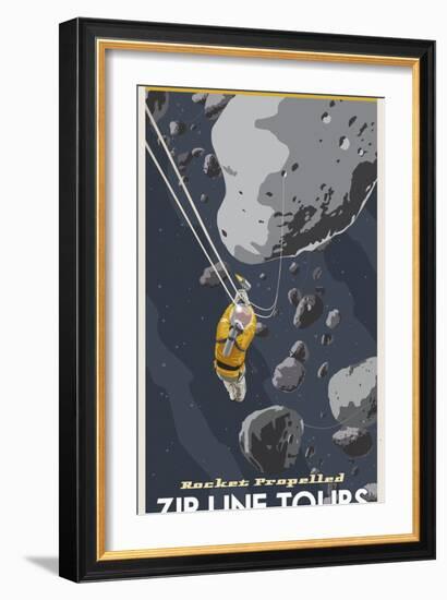 St-Space-06 Spacetravel Asteroids-Steve Thomas-Framed Giclee Print