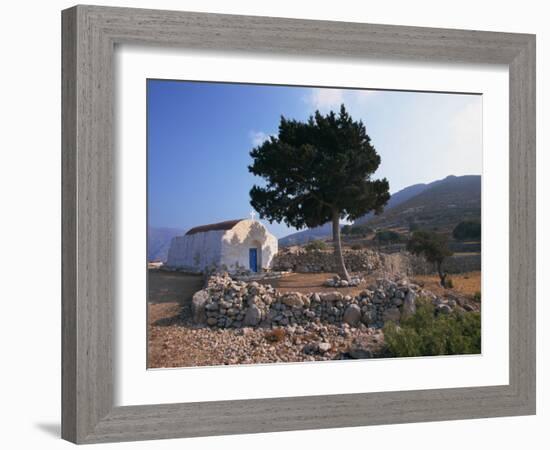 St. Stephanos Chapel, Tilos, Dodecanese, Greek Islands, Greece, Europe-Ken Gillham-Framed Photographic Print