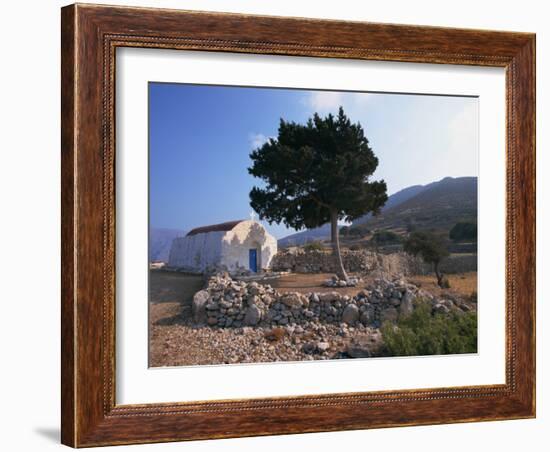 St. Stephanos Chapel, Tilos, Dodecanese, Greek Islands, Greece, Europe-Ken Gillham-Framed Photographic Print