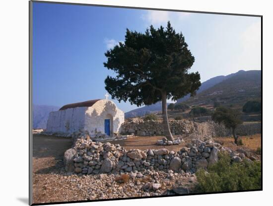 St. Stephanos Chapel, Tilos, Dodecanese, Greek Islands, Greece, Europe-Ken Gillham-Mounted Photographic Print