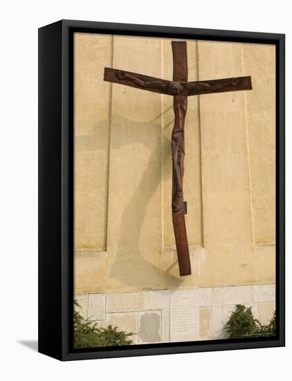 St. Stephen's Cathedral and Memorial to Hungarian Uprising of 1956, Hungary-Walter Bibikow-Framed Premier Image Canvas