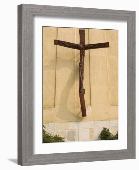 St. Stephen's Cathedral and Memorial to Hungarian Uprising of 1956, Hungary-Walter Bibikow-Framed Photographic Print