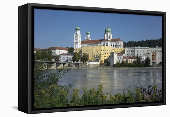 St. Stephen's Cathedral and River Inn, Passau, Lower Bavaria, Germany, Europe-Rolf Richardson-Framed Premier Image Canvas