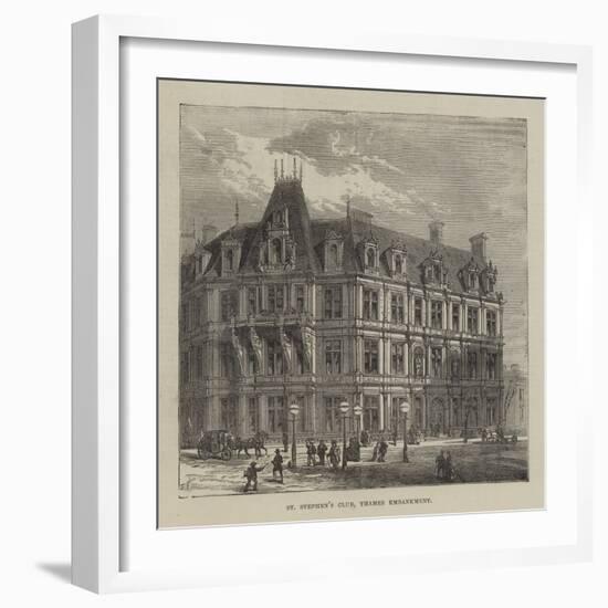 St Stephen's Club, Thames Embankment-null-Framed Giclee Print