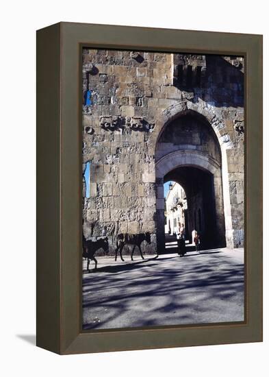 St. Stephen's Gate, Jerusalem, Israel-null-Framed Premier Image Canvas