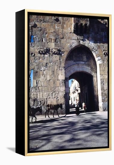 St. Stephen's Gate, Jerusalem, Israel-null-Framed Premier Image Canvas