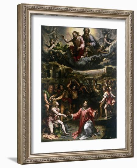 St Stephen's Martyrdom-Giulio Romano-Framed Giclee Print