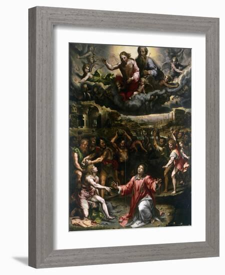 St Stephen's Martyrdom-Giulio Romano-Framed Giclee Print