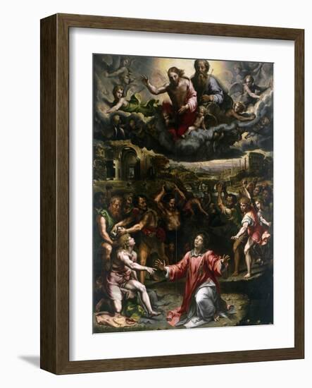 St Stephen's Martyrdom-Giulio Romano-Framed Giclee Print