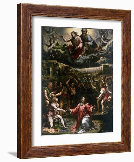 St Stephen's Martyrdom-Giulio Romano-Framed Giclee Print