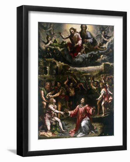 St Stephen's Martyrdom-Giulio Romano-Framed Giclee Print