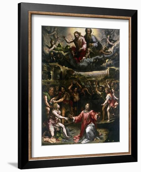St Stephen's Martyrdom-Giulio Romano-Framed Giclee Print