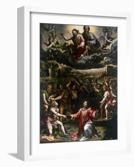 St Stephen's Martyrdom-Giulio Romano-Framed Giclee Print