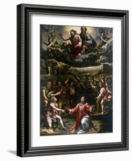 St Stephen's Martyrdom-Giulio Romano-Framed Giclee Print