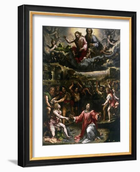 St Stephen's Martyrdom-Giulio Romano-Framed Giclee Print