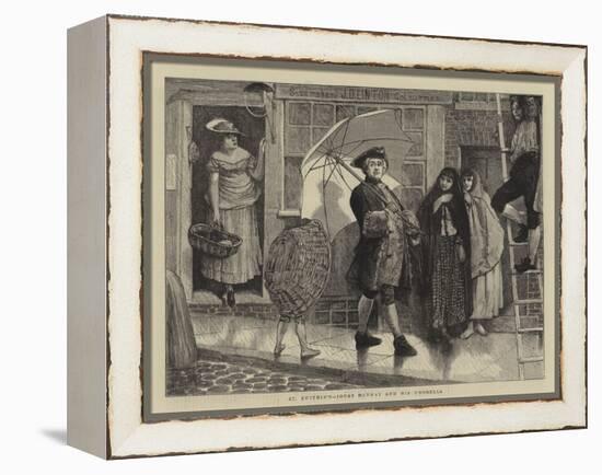 St Swithin'S, Jonas Hanway and His Umbrella-Sir James Dromgole Linton-Framed Premier Image Canvas