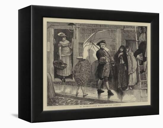 St Swithin'S, Jonas Hanway and His Umbrella-Sir James Dromgole Linton-Framed Premier Image Canvas