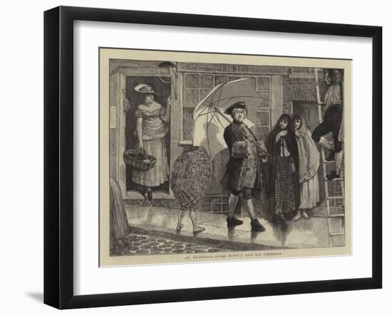 St Swithin'S, Jonas Hanway and His Umbrella-Sir James Dromgole Linton-Framed Giclee Print